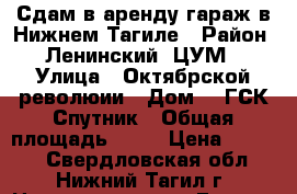 Сдам в аренду гараж в Нижнем Тагиле › Район ­ Ленинский, ЦУМ  › Улица ­ Октябрской революии › Дом ­  ГСК Спутник › Общая площадь ­ 32 › Цена ­ 4 000 - Свердловская обл., Нижний Тагил г. Недвижимость » Гаражи   